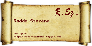 Radda Szeréna névjegykártya